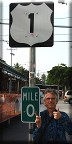 Roy Rendahl at US hwy 1 mile marker 0 in Key West