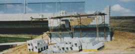 Construction site for Roy Al Rendahl's mural.
