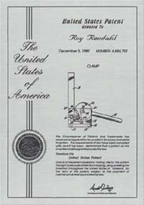 Clamp patent plaque Roy Al Rendahl.
